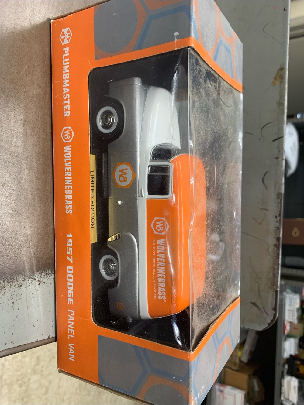 Wolverine 1957 Dodge Panel Van Diecast Toy - Orange and Silver